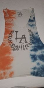 LA tie-dye vintage distressed tank top